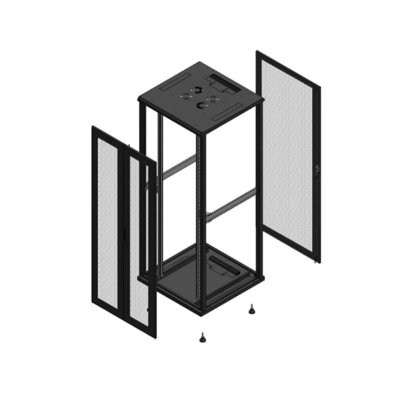 Gigamedia Vloer patchkast AV dubbel PER AR enkel PER EX 19" 42HE 800x800mm Zwart GGM 704288PPDPPSEX