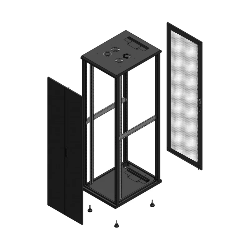 Gigamedia Vloer patchkast AV dubbel TOL AR enkel PER EX 19" 42HE 600x800mm Zwart GGM 704268PTDPPSEX