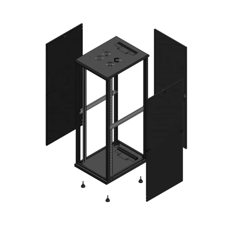 Gigamedia Vloer patchkast SP AR enkel TOL 19" 36HE 600x800mm Zwart GGM 703668SPPTS