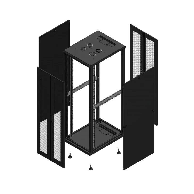 Gigamedia Vloer patchkast AV dubbel PER AR dubbel PER 19" 36HE 600x800mm Zwart GGM 703668PPDPPD