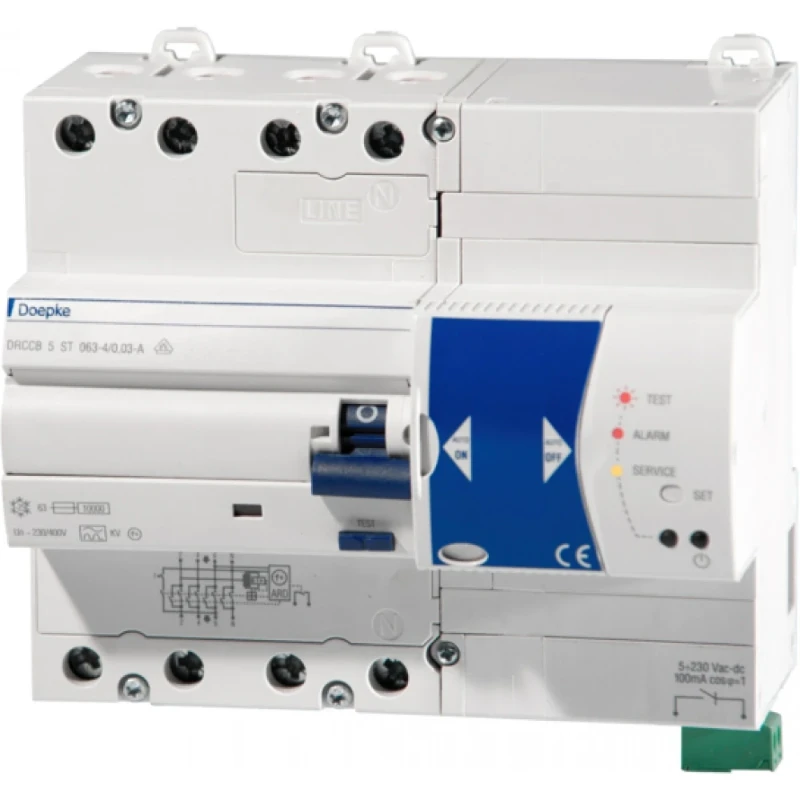 Doepke Aardlek DRCCB5 A 63A/300mA/4P Zelftest
