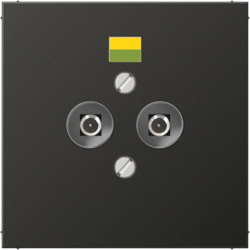 Jung LS range Potentiaal aardingscontactdoos contactdoos 2-voudig inbouw Mat antraciet AL2965-2NAN
