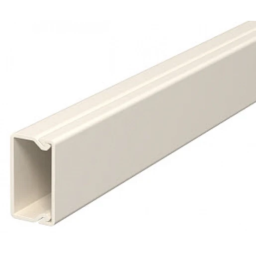 OBO WDK wandkanaal / plafondkanaal 2000x30x17.5mm PVC Bodemperforatie met deksel wit RAL 9001 6025013