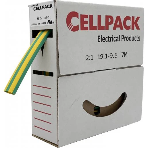 Cellpack Krimpkous/afrolbox dunw.krimpverh.2 : 1-sb/19.1-9.5/groen-geel/7m