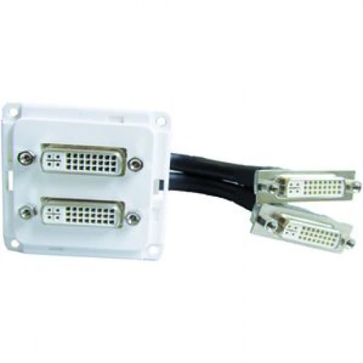 Peha Compacta Afdekking + 2 DVI-aansluitkabels Modular-Jack 1 connector Zonder label wit 00943391