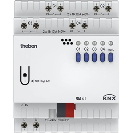 Theben KNX schakelactor 4-voudig (RM 4 I KNX)