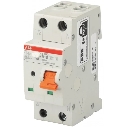 ABB Vlamboogbeveiligings component met MCB 10KA 1P+N B CHAR 10A
