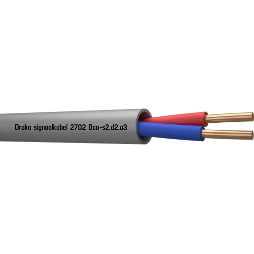 Draka 2700 Signaalkabel Dca Grijs 2x0,8mm - 100mtr