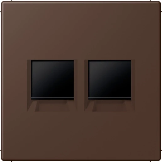 Jung LS range Afdekking centraalplaat AMP Radiall LC32130 Modular-Jack 2 connectoren Zonder label LC1969-2WE239