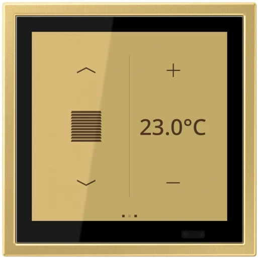 Jung LS range Touch ruimtecontroller KNX messing LSZME459BFD1SC