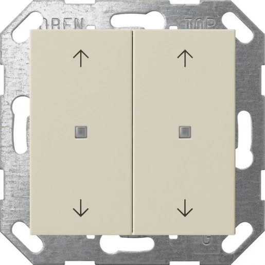 Gira KNX drukc. wip 2-v pijlen System 55 cr.wit