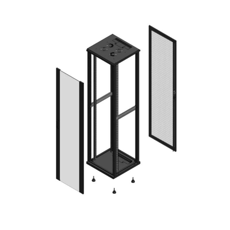 Gigamedia Vloer patchkast AV enkel VER AR enkel PER EX 19" 47HE 600x600mm Zwart GGM 704766PVSPPSEX