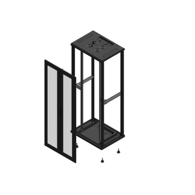 Gigamedia Vloer patchkast AV dubbel PER SP EX 19" 42HE 800x600mm Zwart GGM 704286PPDSPEX