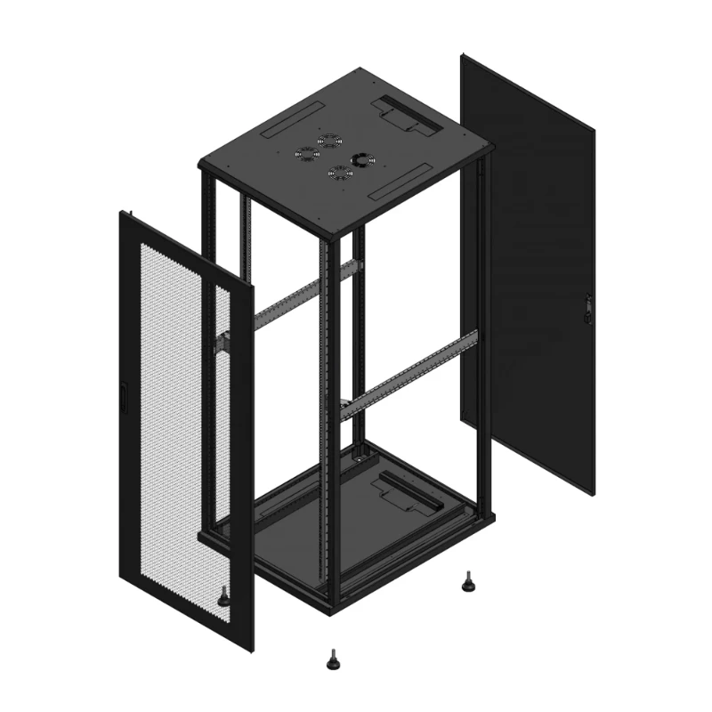 Gigamedia Vloer patchkast AV enkel PER AR enkel TOL EX 19" 42HE 800x1000mm Zwart GGM 7042810PPSPTSEX