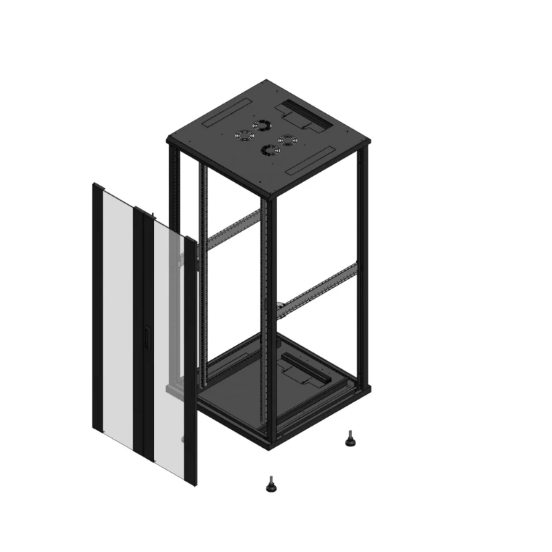 Gigamedia Vloer patchkast AV dubbel VER SP EX 19" 36HE 800x800mm Zwart GGM 703688PVDSPEX