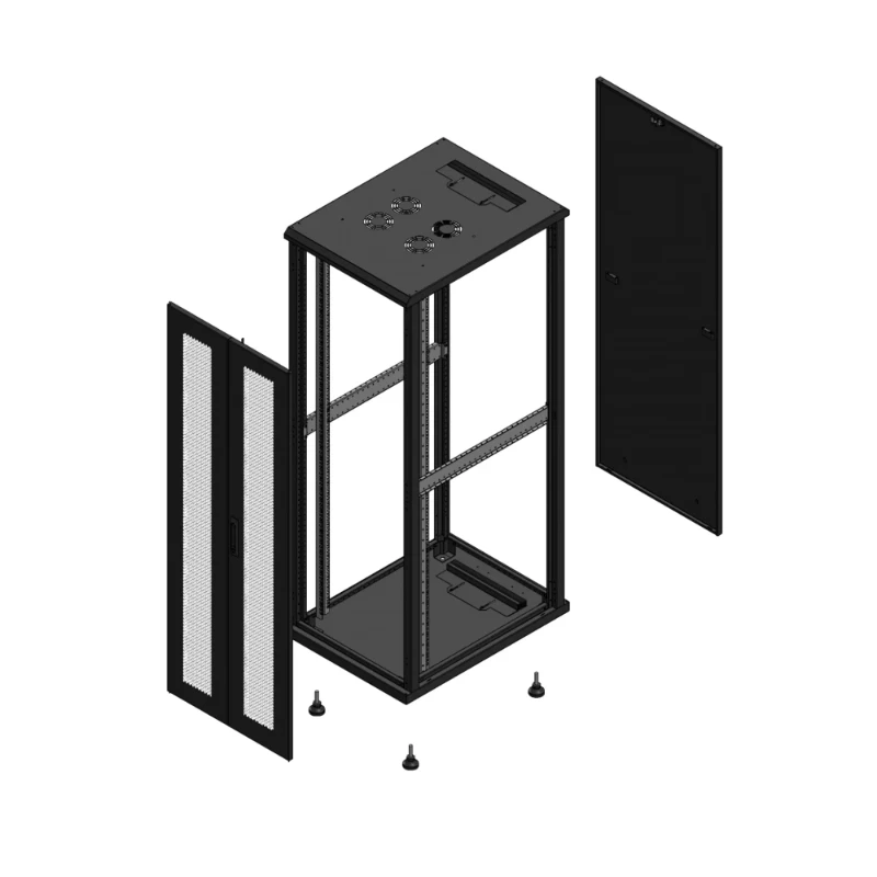 Gigamedia Vloer patchkast AV dubbel PER PAR EX 19" 36HE 600x800mm Zwart GGM 703668PPDPAREX