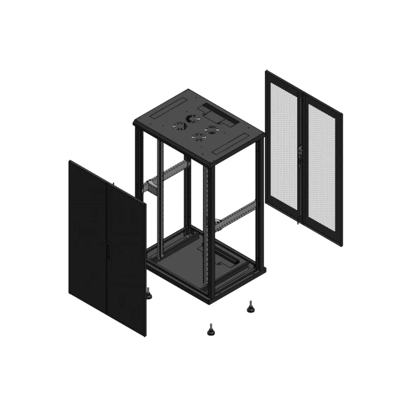 Gigamedia Vloer patchkast AV dubbel TOL AR dubbel PER EX 19" 26HE 800x600mm Zwart GGM 702686PTDPPDEX