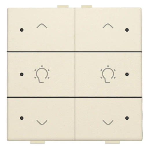 Niko Home Control Bediening dimming 6-voudig beige inbouw IP20 RAL 1030 100-52046
