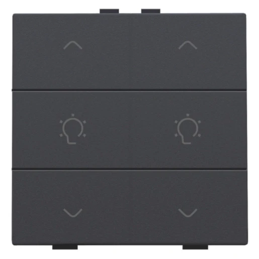 Niko Home Control Bediening dimming 6-voudig antraciet inbouw IP20 122-51046