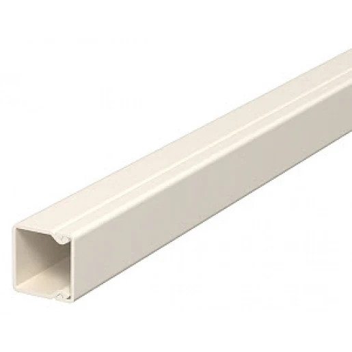 OBO WDK wandkanaal / plafondkanaal 2000x17.5x17.5mm PVC Bodemperforatie met deksel wit RAL 9001 6025153