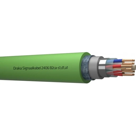 Draka 2400 B2CA signaalkabel 6x2x0,8mm Groen
