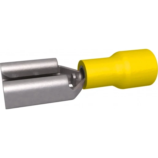 Bizline VLAKSTEKER VROUWELIJK GEEL 4-6MM2 6.3X0.8