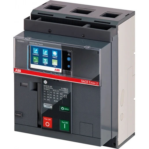 ABB EMAX2 E1.2B HI-TOUCH LSI IN=1000A VAST MET VOORAANSLUITING 3 POLIG