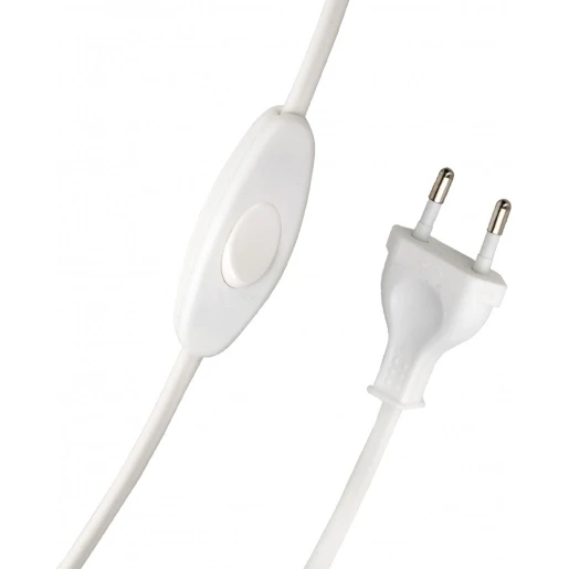 Bailey CORD WITH EUROPEAN PLUG & SWITCH WHITE 120/80CM