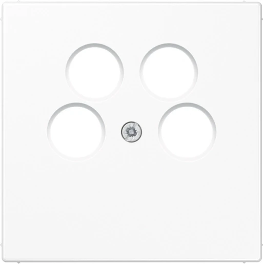 Jung LS range afdekking tv-aansluitdoos (ankaro) sneeuwwit ls990 Satelliet 1 connector Zonder label wit LS990-4SAT2WWM