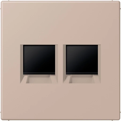 Jung LS range Afdekking centraalplaat AMP Radiall LC32131 Modular-Jack 2 connectoren Zonder label LC1969-2WE240