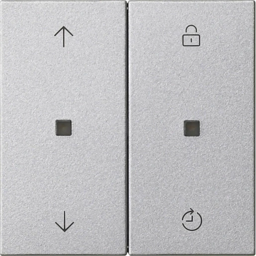 Gira System 55 bedieningselement memory pijlen 2-voudig aluminium 549226