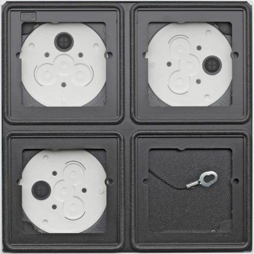 Gira OB-beh. 2x 2-v System 106 verkeerswit(gel.)