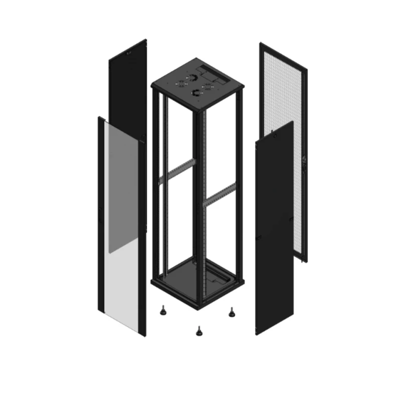 Gigamedia Vloer patchkast AV enkel VER AR enkel PER 19" 47HE 600x600mm Zwart GGM 704766PVSPPS