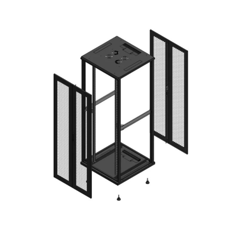 Gigamedia Vloer patchkast AV dubbel PER AR dubbel PER EX 19" 42HE 800x800mm Zwart GGM 704288PPDPPDEX