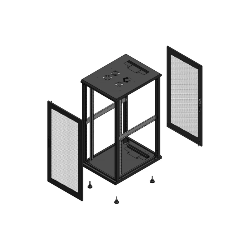 Gigamedia Vloer patchkast AV enkel PER AR enkel PER EX 19" 26HE 600x800mm Zwart GGM 702668PPSPPSEX