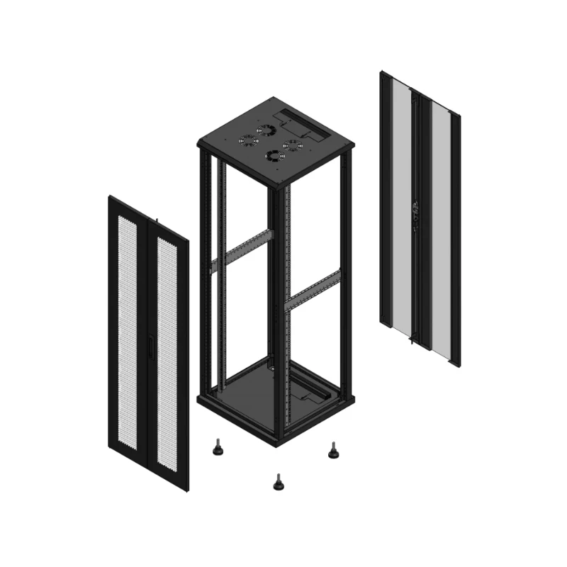 Gigamedia Vloer patchkast AV dubbel PER AR dubbel VER EX 19" 36HE 600x600mm Zwart GGM 703666PPDPVDEX
