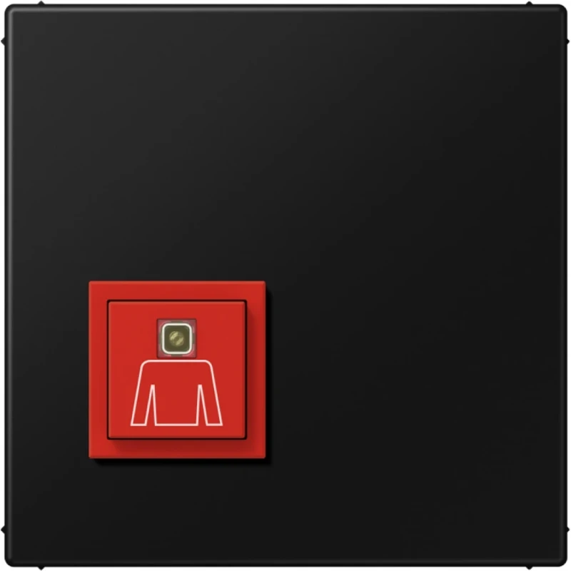 Jung LS range Noodoproepsysteem oproepknop grafietzwart mat 70x70mm zwart IP20 NRSLS0834RTSWM