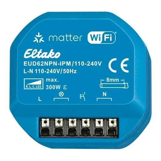 Eltako Matter gecertificeerde dimactor universele LED dimmer 300W