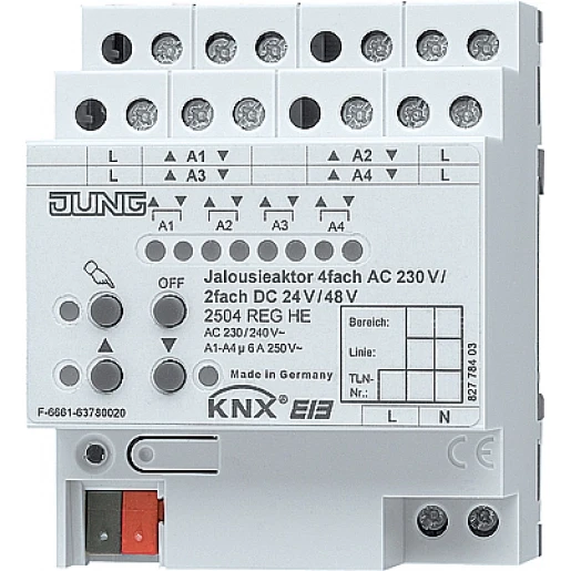Jung KNX jaloezieactor 4x230VAC/2x24VDC