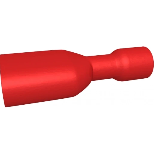 Bizline VLAKSTEKER GEISOLEERD VROUWELIJK ROOD 0.5-1.5MM2 6.3X0.8