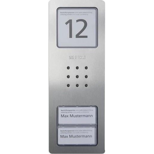 Siedle Audio deurstation compact 2 beltoetsen RVS IP54 Opbouw 210008734-00