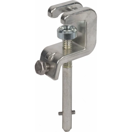 Dehn Univ.clamp d 25/30 t 18mm rd/fl 30mm w.t pin shaft (long)