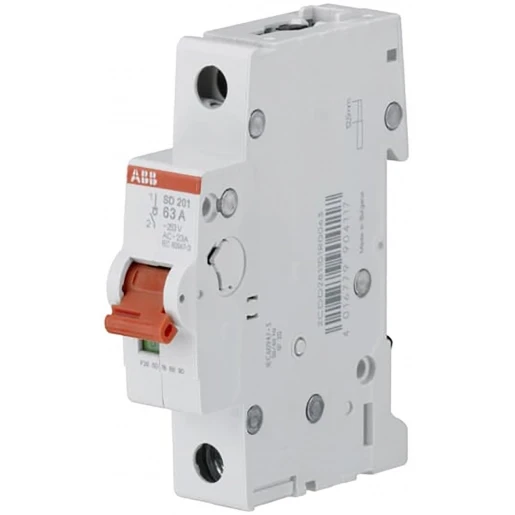 ABB Lastscheider Aan-Uit schakelaar rood 1polig 16A 253VAC AC-23A 25 kA