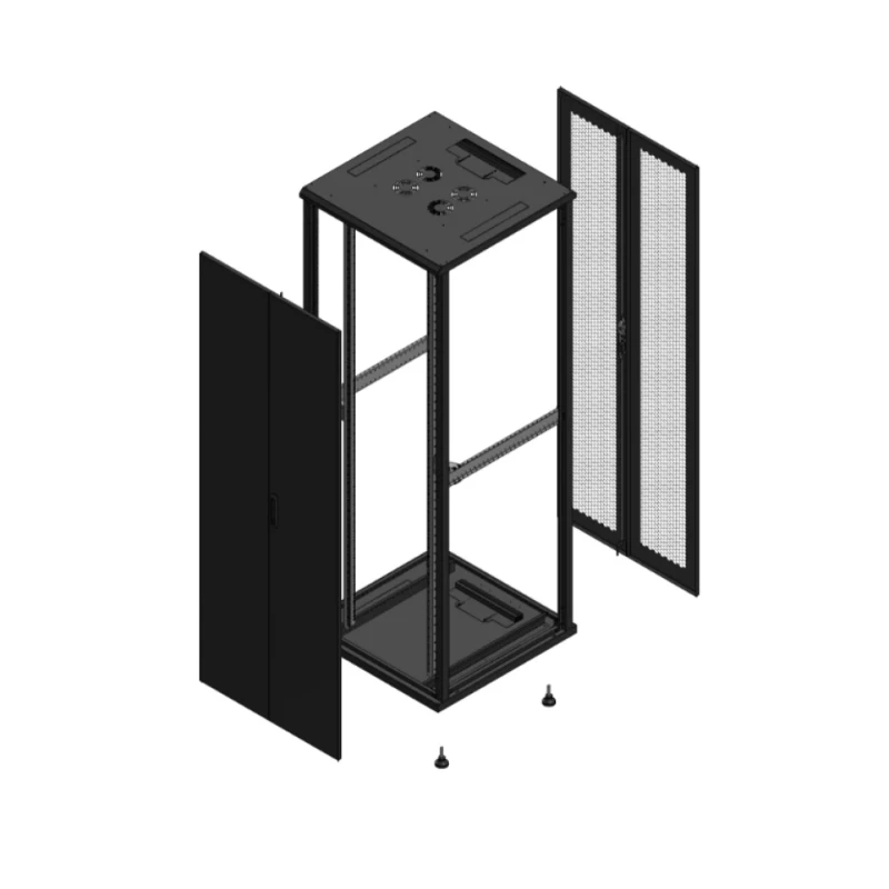 Gigamedia Vloer patchkast AV dubbel TOL AR dubbel PER EX 19" 47HE 800x800mm Zwart GGM 704788PTDPPDEX