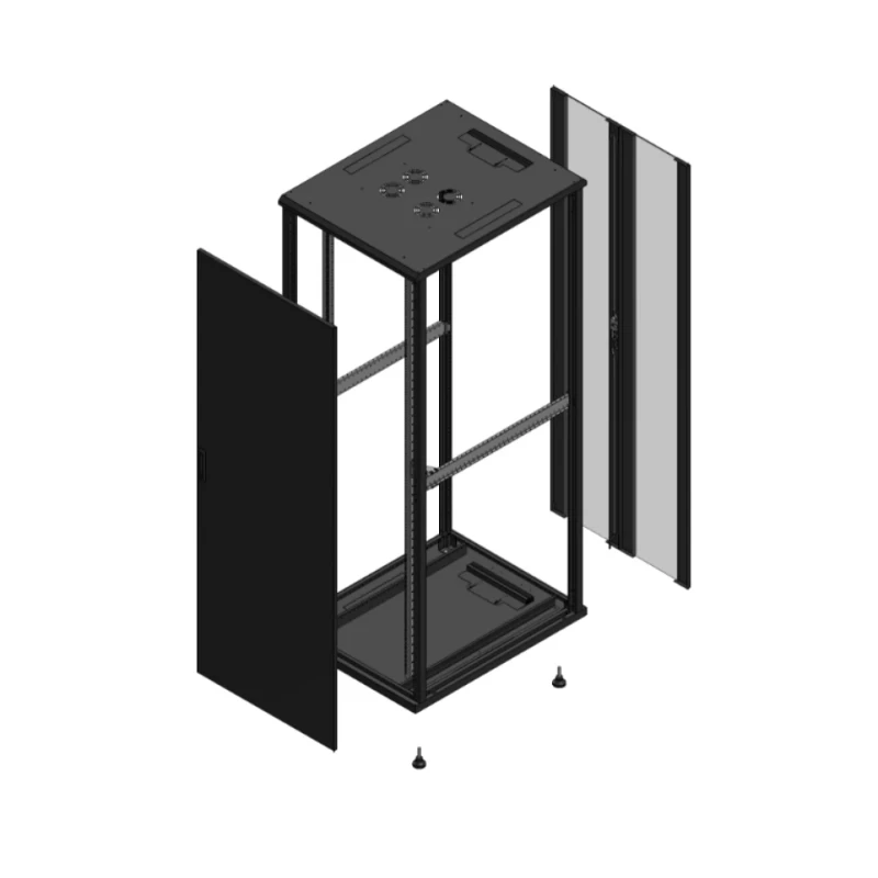 Gigamedia Vloer patchkast AV enkel TOL AR dubbel VER EX 19" 47HE 800x1000mm Zwart GGM 7047810PTSPVDEX