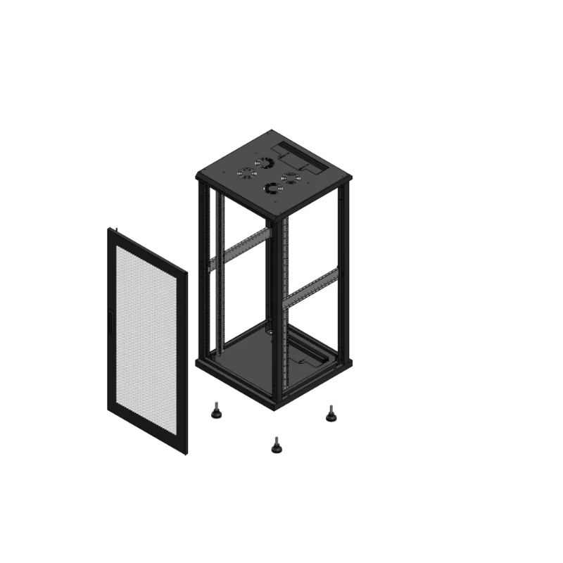 Gigamedia Vloer patchkast AV enkel PER SP EX 19" 26HE 600x600mm Zwart GGM 702666PPSSPEX