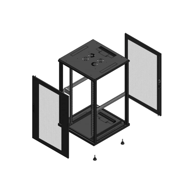 Gigamedia Vloer patchkast AV enkel PER AR enkel PER EX 19" 26HE 800x800mm Zwart GGM 702688PPSPPSEX