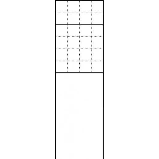 Siedle Brievenbus + paal Vrijstaand aluminium 8 modules 1344mm 200039355-00