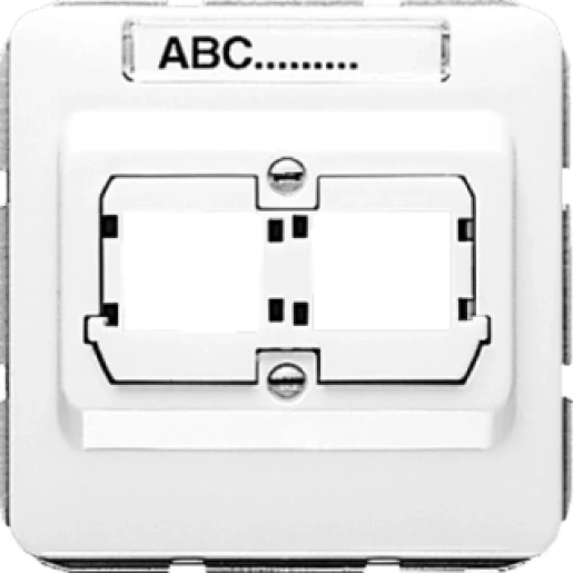 Jung CD range centraalplaat acs-systeem cd500 Modular-Jack 2 connectoren Met label wit CD569-21ACSWW