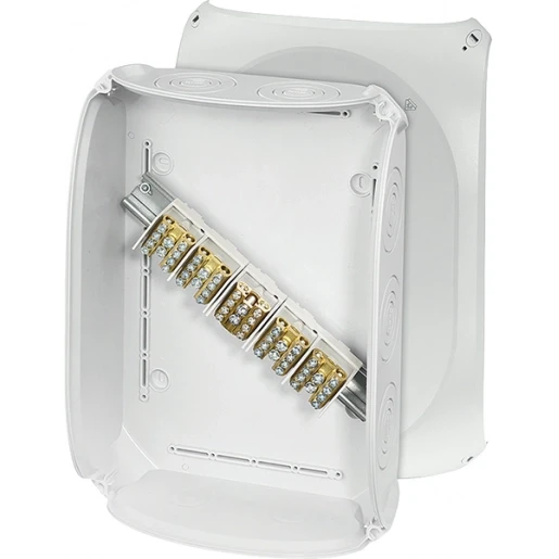 Hensel Kabeldoos IP66 BM8 6-35 mm² 5 polig Aftak invoer M25/40/63 Grijs